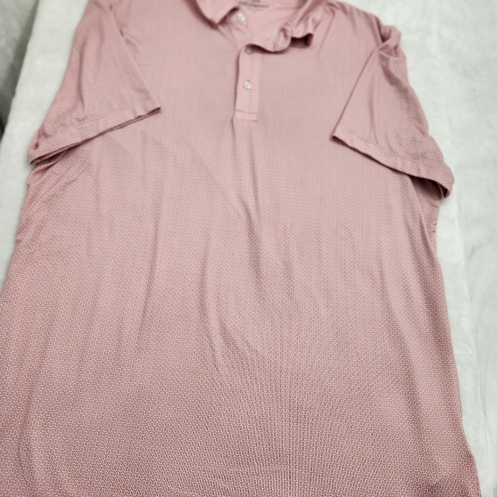 J.CREW Performance Polo Shirt Pink, Short Sleeve, Classic Fit, Size Large